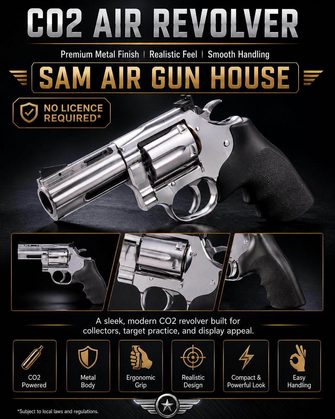 SAM AIR GUN HOUSE CO2 air revolver marketing showcase